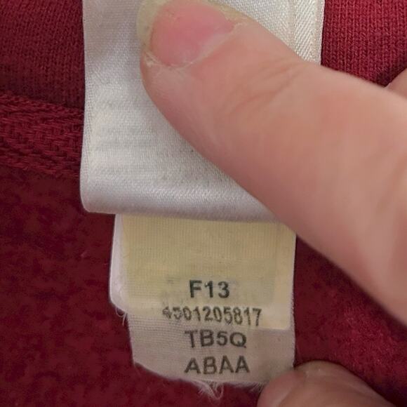 The North Face Men’s Half Dome Full Zip Hoodie XL Red Classic Cotton Heavyweight - Picture 6 of 7